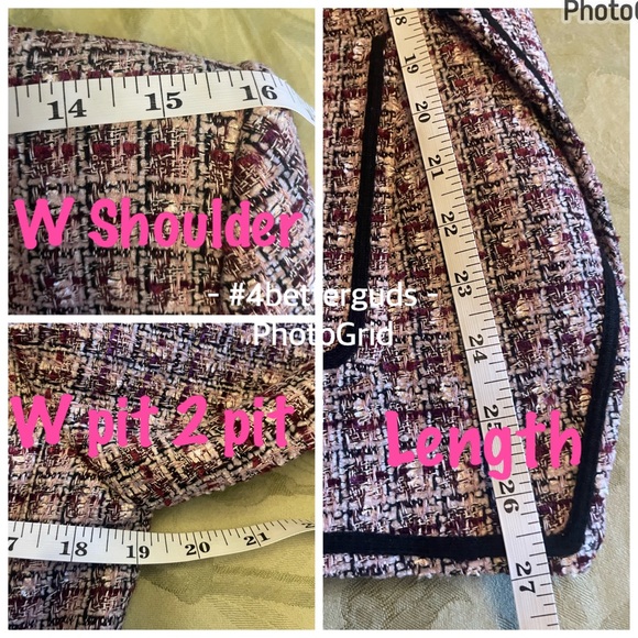 New Veronica Beard “Theron” Tweed Double Breasted Tailored Trim Jacket Size 6 - Picture 13 of 16